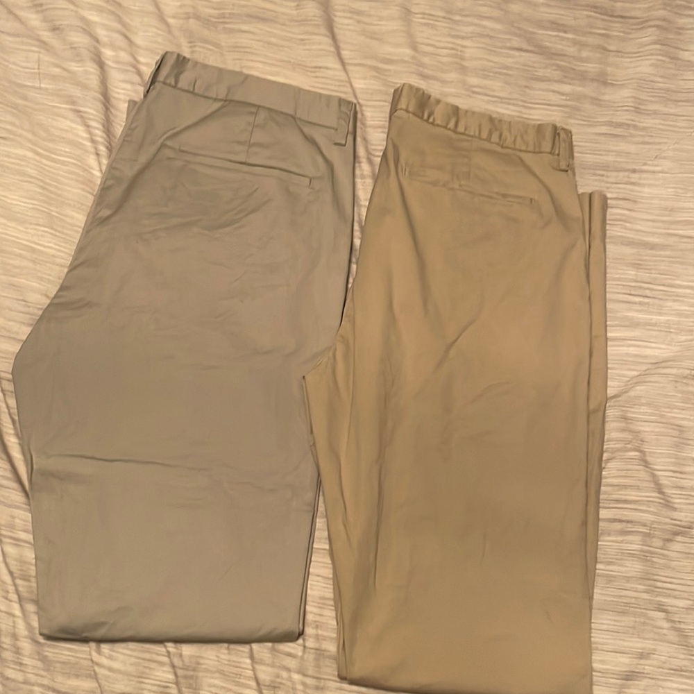 H&M slim fit gray and khaki dress pants